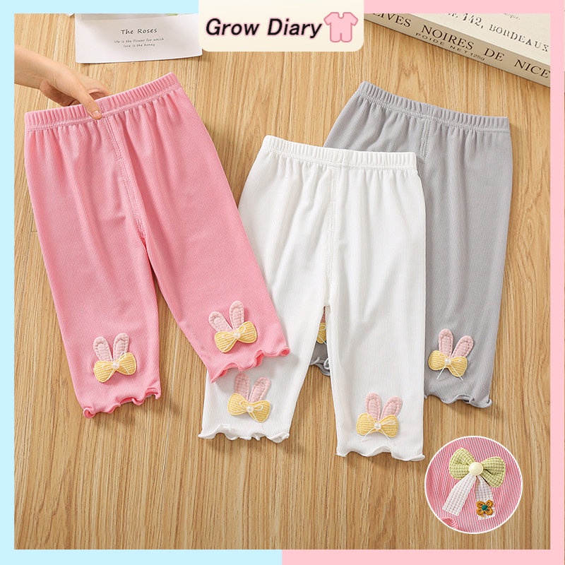 Quần Legging Co Giãn Thoáng Khí In Họa Tiết Thỏ Dành Cho Bé Gái 1-5 Tuổi