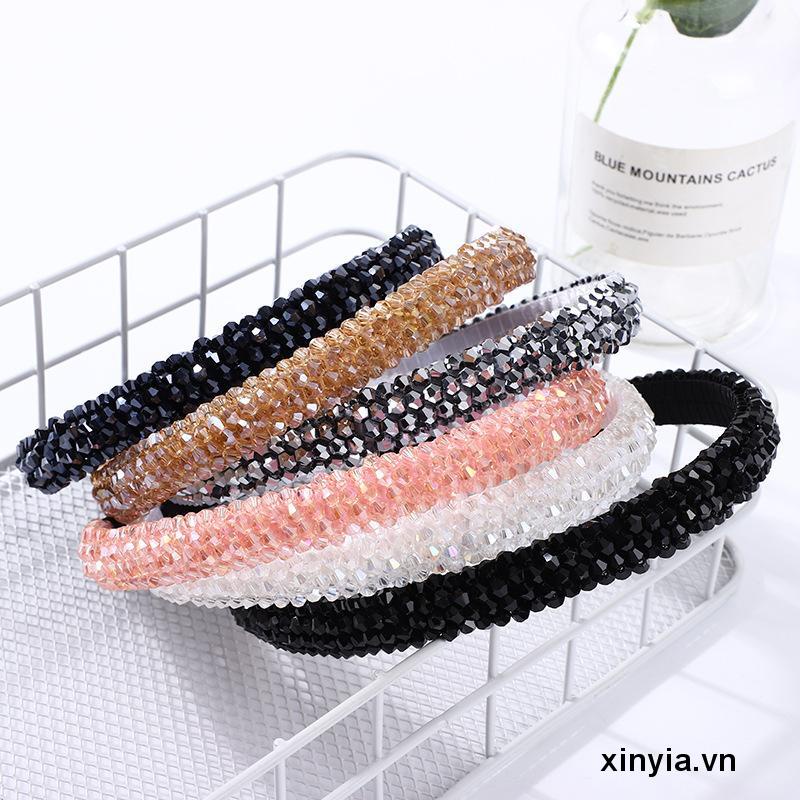 Băng đô đính hoa pha lê phong cách Hàn Quốc