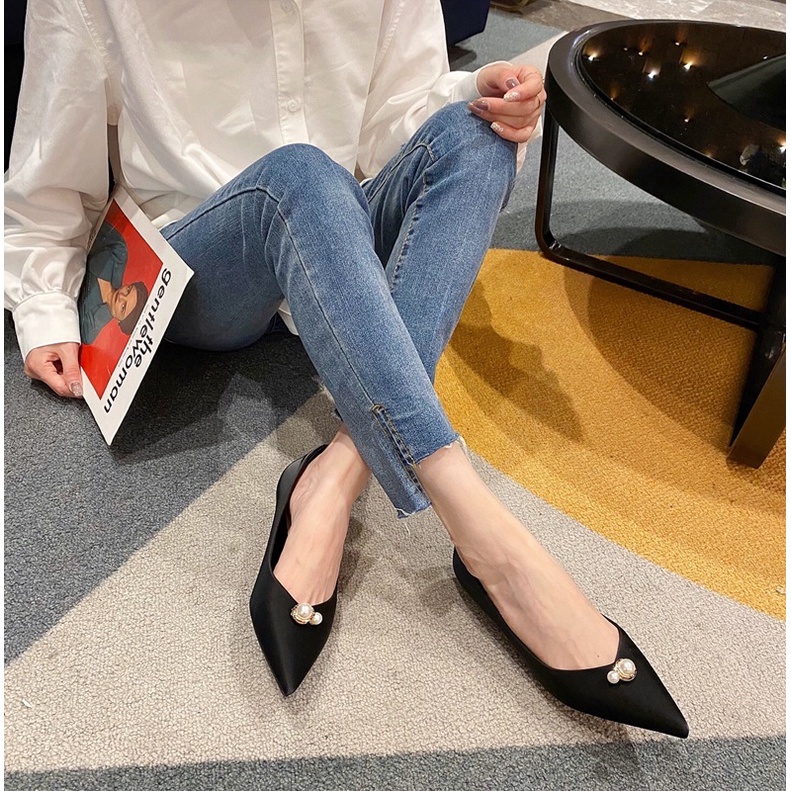 Giày Cao Gót Mũi Nhọn Thiết Kế Mới Thoải Mái Thời Trang Dành Cho Nữ