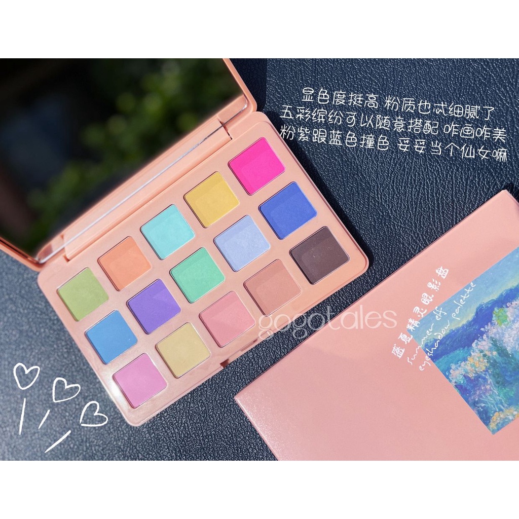 Bảng Phấn Mắt gogotales MidSummer 15 Màu Tông Lì Và Lấp Lánh Trang Điểm Đa Năng Màu Sắc