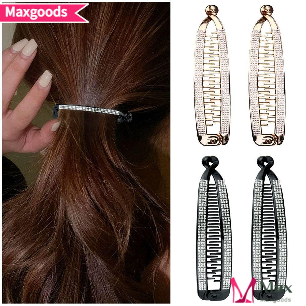 MAXG Set 4 Kẹp Tóc Đính Đá Pha Lê Thời Trang