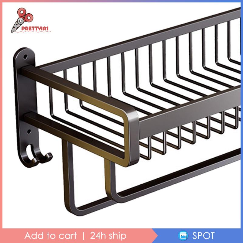 Giá Treo Khăn Gắn Tường Màu Đen Tiết Kiệm Không Gian Prettyia1