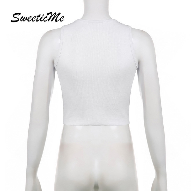 Áo Tank Top Cổ Tròn Dáng Ôm In Họa Tiết Thời Trang 2023 Cho Bạn Gái