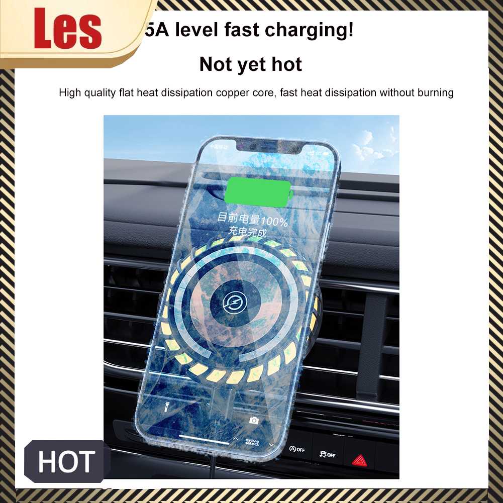 Giá Đỡ Điện Thoại Gắn Lỗ Thông Gió Xe Hơi 15W RGB Cho lphone 14 13 12 Pro Max