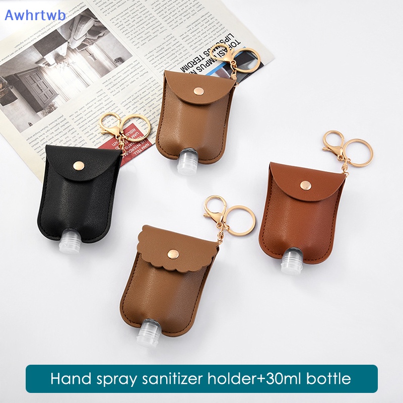 Awhrtwb Mới Móc Khóa Chai Nước Rửa Tay Khử Trùng Bằng Da Có Thể Nạp Lại Cho Du Lịch