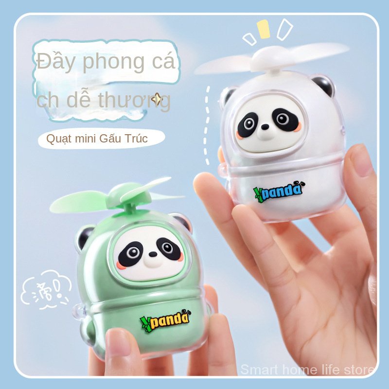 Quạt Sạc USB Mini Hình Gấu Trúc Dễ Thương