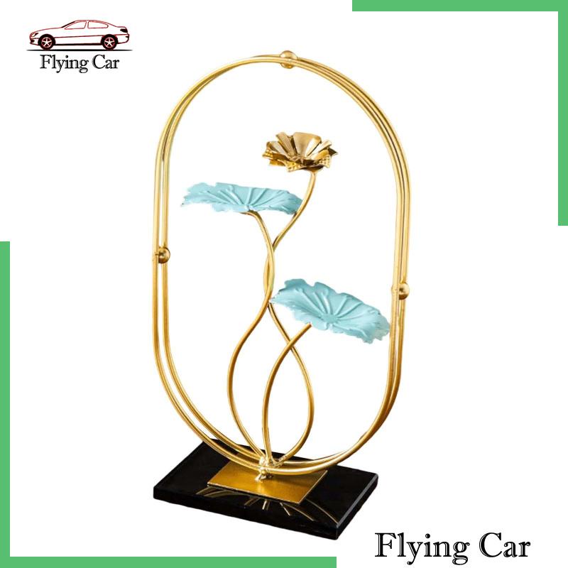 [Lzdjfmy2] Bức Tượng Lá Kim Loại Để Bàn Sưu Tầm Cho Quán Cà Phê Nhà Hàng