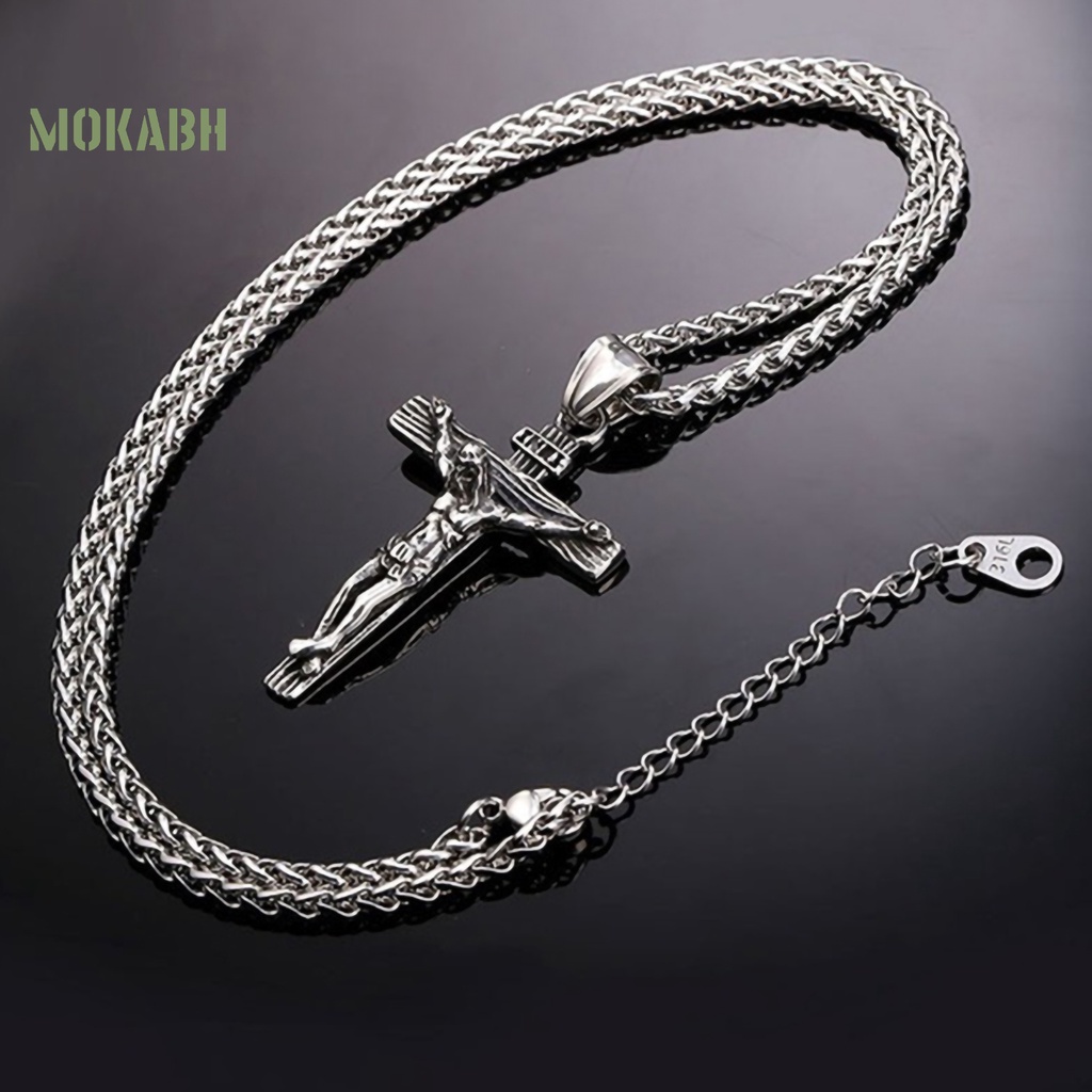 Vòng cổ Mặt Thánh Giá Bằng Thép Không Gỉ Cho Nam