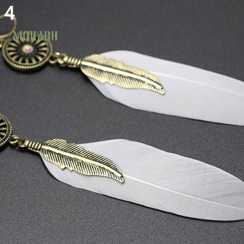 Bông Tai HợP Kim HìNh BáNh Xe ĐíNh Lông Vũ Xinh XắN