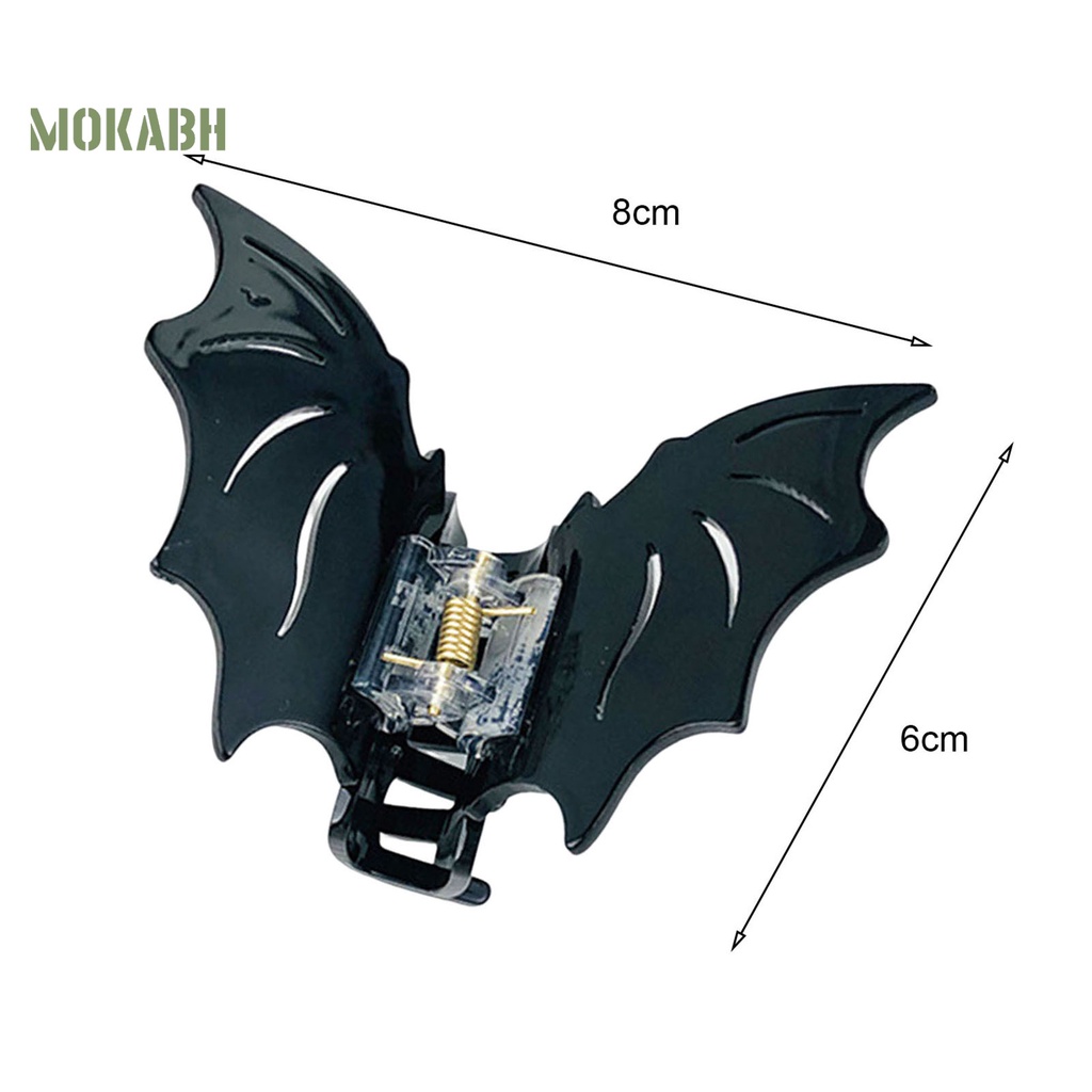 Kẹp Tóc Hình Dơi Màu Trơn Chống Trượt Phong Cách Gothic