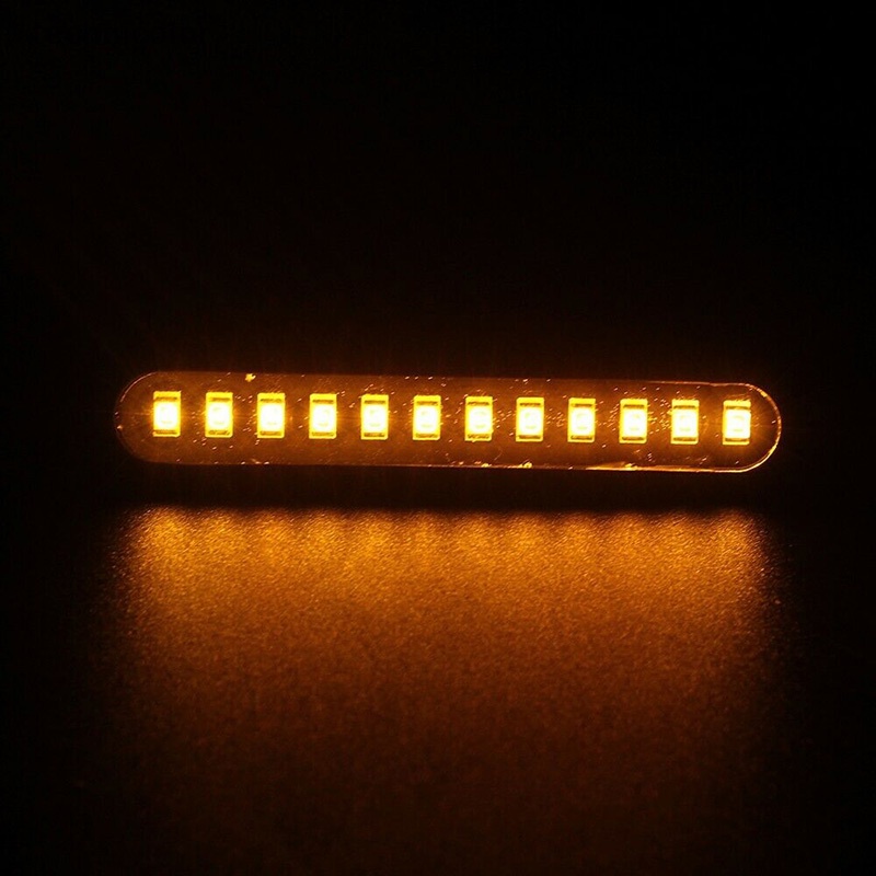 Dải Đèn Tín Hiệu Xi Nhan 12 Bóng Led Chống Nước Màu Hổ Phách Cho Xe Máy