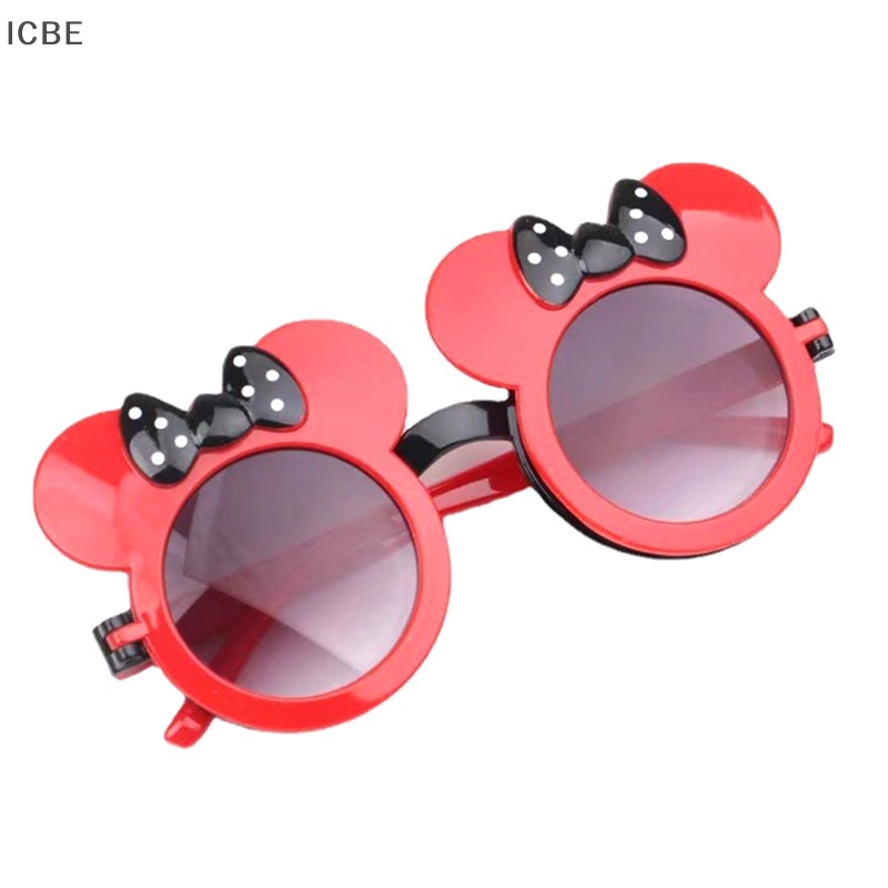 Kính Mát Kiểu Lật Hình Tai Chuột Phong Cách Retro Cho Bé Gái
