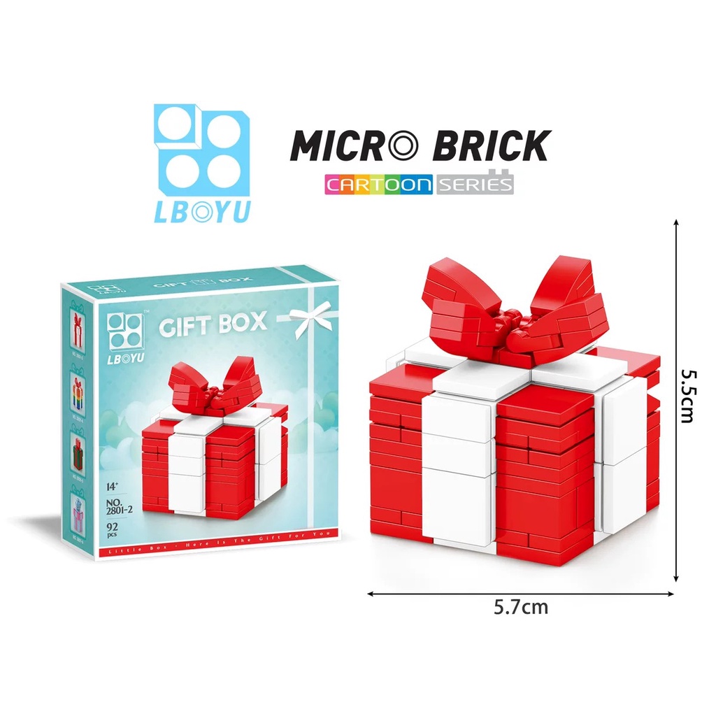 Bộ Đồ Chơi Lắp Ráp Mô Hình Hộp Quà Độc Đáo Trang Trí Nhà Cửa