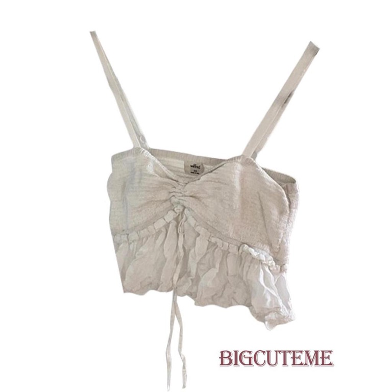 Áo Lửng Hai Dây Phối Ren Thời Trang Quyến Rũ Dành Cho Nữ