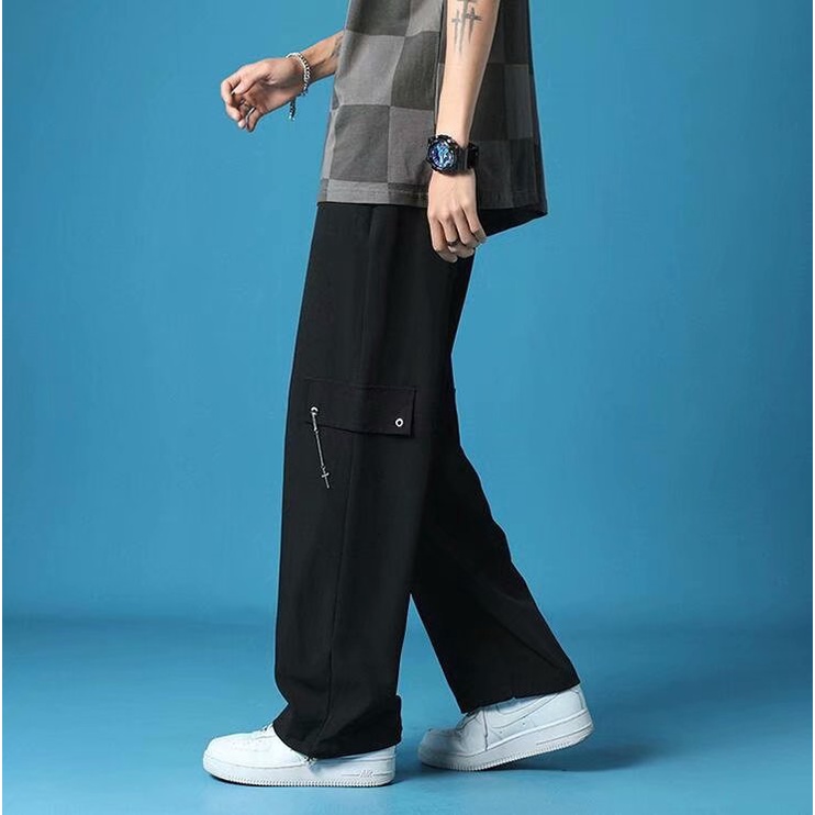 Quần Dài Ống Rộng Thời Trang Mùa Hè Phong Cách Hàn Quốc Cho Nam