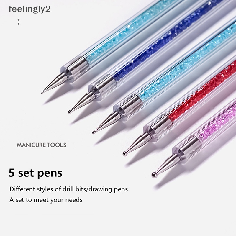 Bộ 5 Bút Hai Đầu Dùng Trang Trí Móng Tay Nghệ Thuật