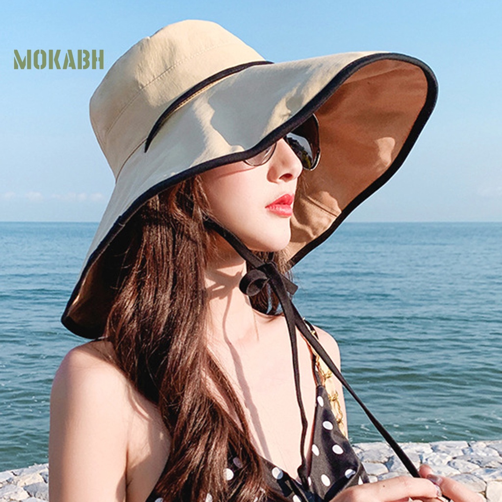 Mũ Chống Nắng Hai Mặt Mềm Mại Thoải Mái Thoáng Khí Cho Nữ