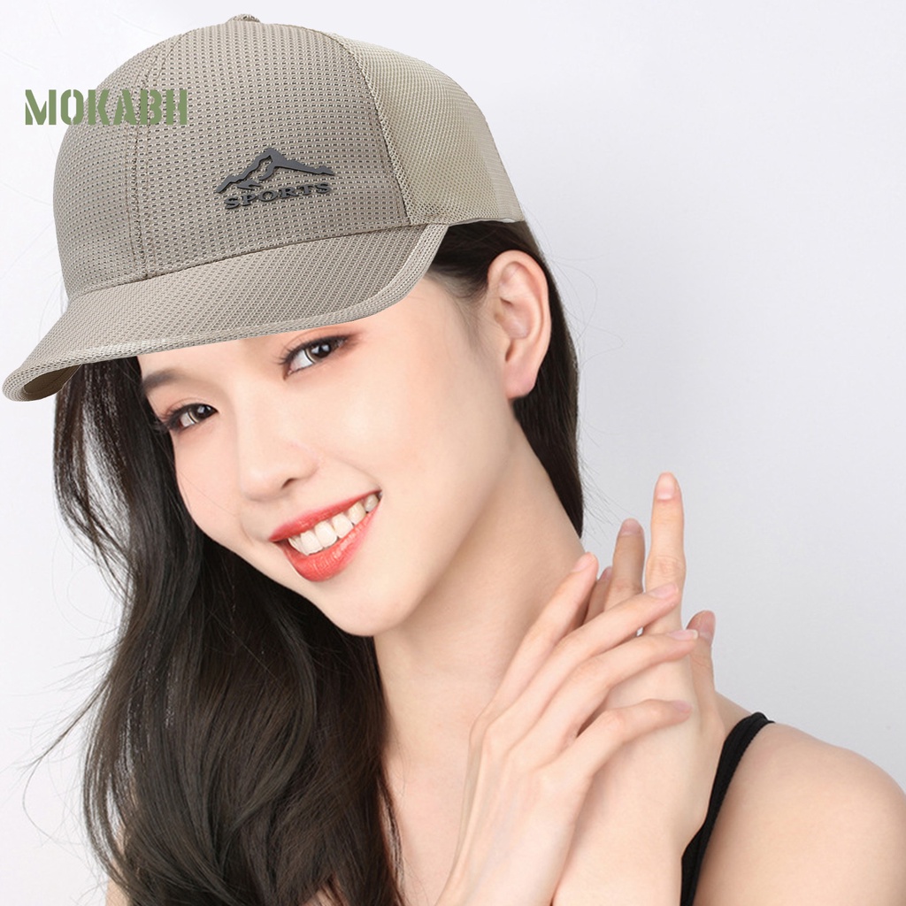 Mũ Lưỡi Trai Phối Lưới Thoáng Khí Chống Tia UV Màu Sắc Đơn Giản Thời Trang Mùa Hè Cho Nam