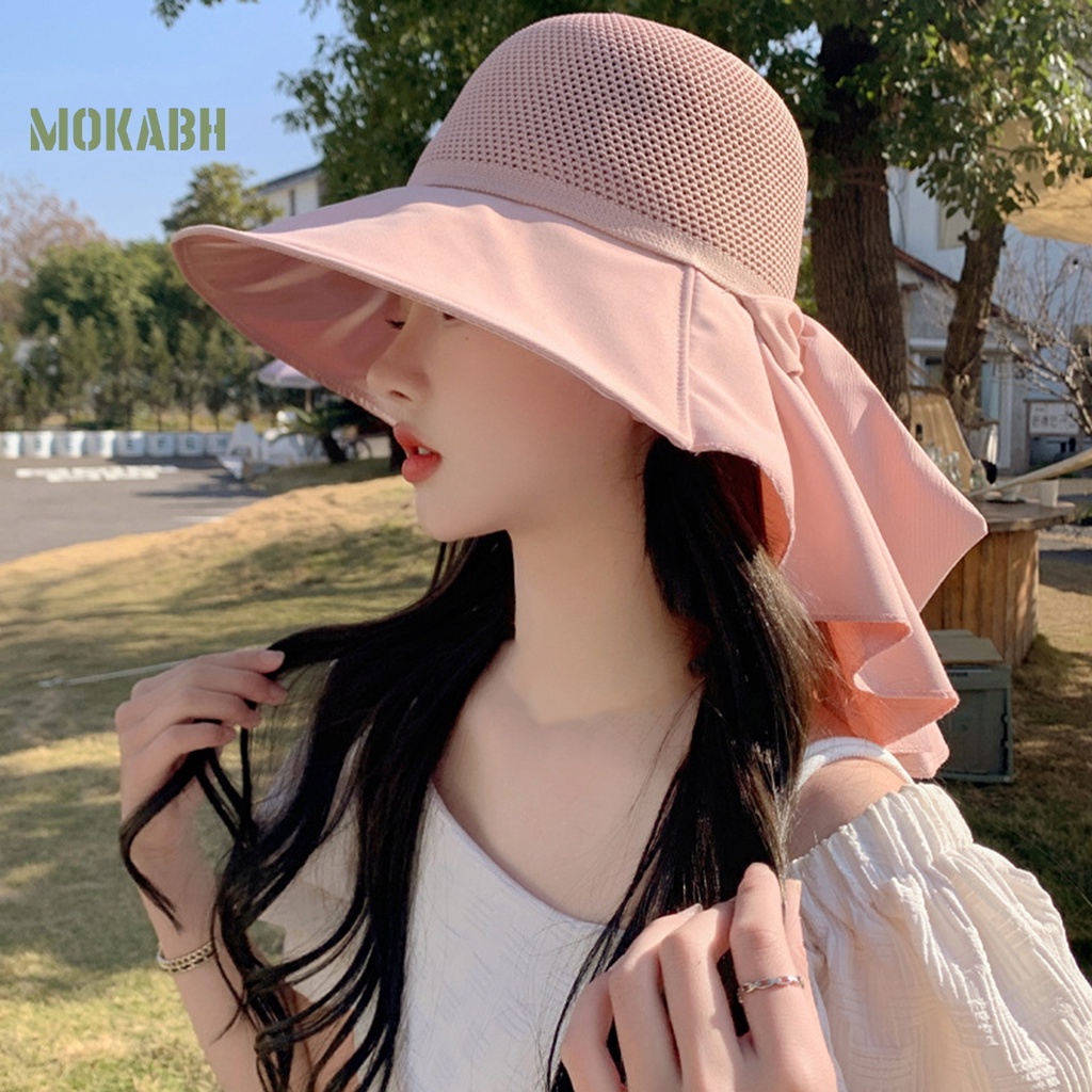 [Mok Abh] Mũ Rộng Vành Chống Nắng Thoáng Khí Thời Trang Mùa Hè Cho Nữ