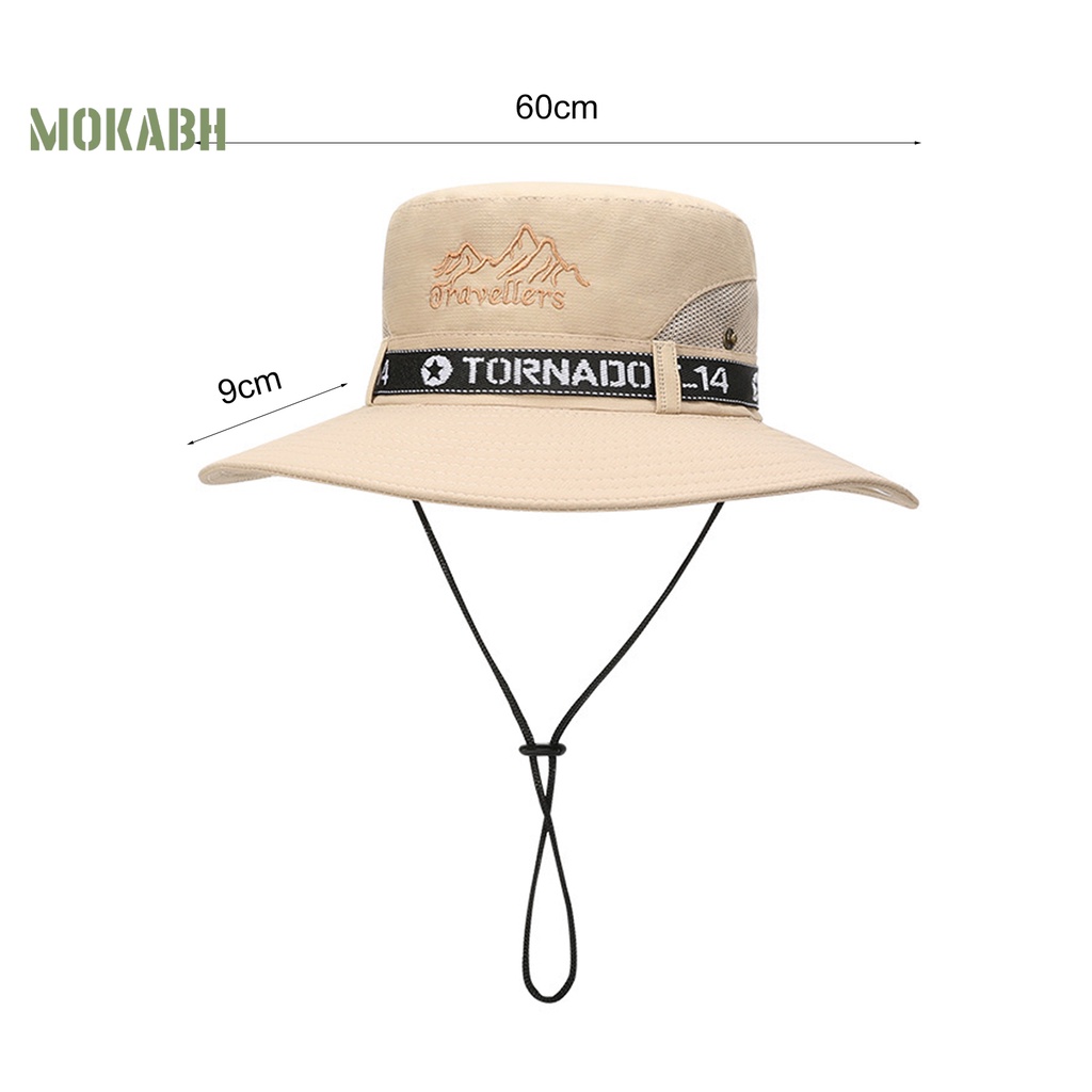 Nón Rộng Vành Chống Thấm Nước Thoáng Khí Kèm Dây Đeo Thời Trang Mùa Hè Cho Hoạt Động Ngoài Trời