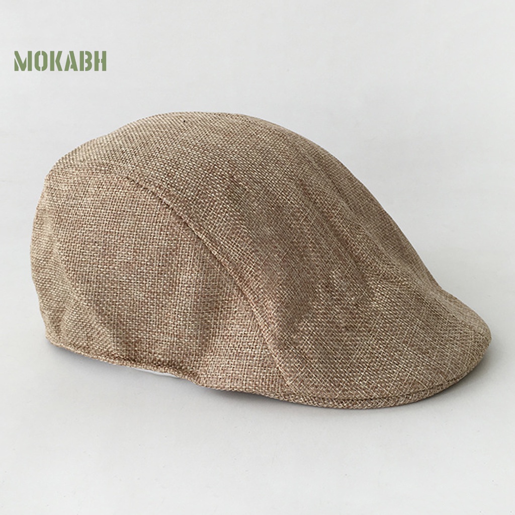 [Mok Abh] Mũ Lưỡi Trai Phẳng Phong Cách Anh Quốc Thiết Kế Tốt Kiểu Phương Tây Cho Nam Mặc Hàng Ngày