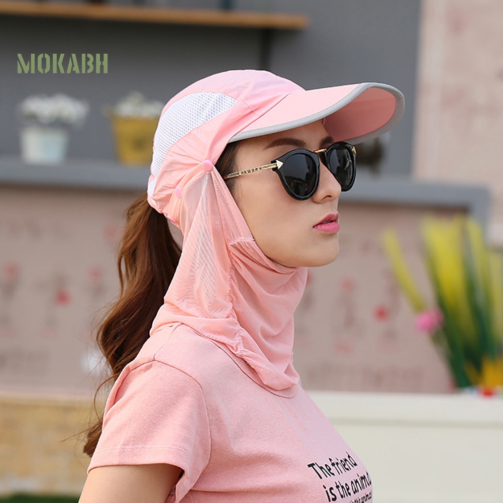 Mũ Lưỡi Trai Có Tấm Che Mặt Chống Tia UV Có Thể Gấp Gọn Dùng Khi Đi Du Lịch Ngoài Trời
