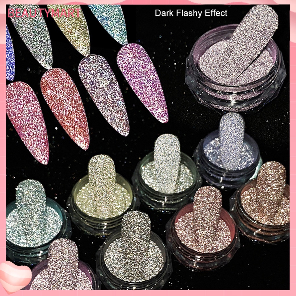 1 Hộp Bột Kim Tuyến 5g Trang Trí Móng Tay Siêu Mỏng Màu Sắc Thay Đổi Theo Nhiệt Độ