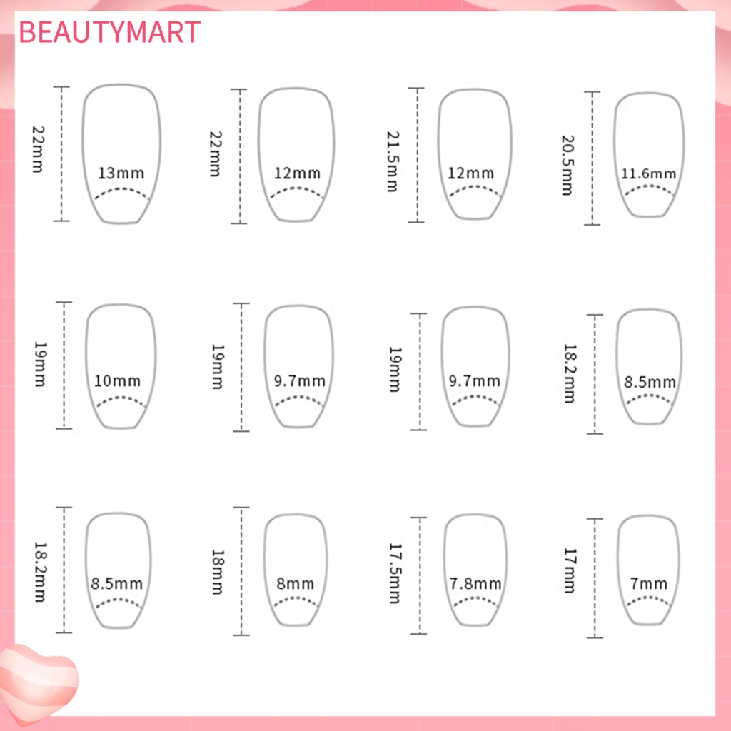 Bộ 24 Móng Tay Giả Trong Suốt Dạng Nhấn Độ Bóng Cao DIY