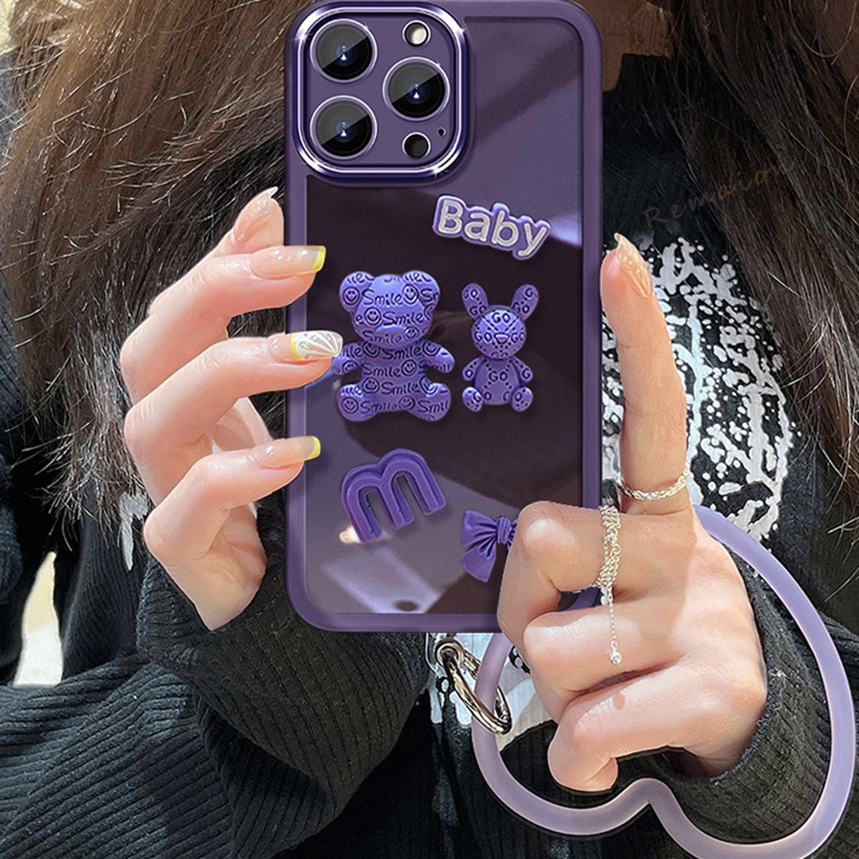 Ốp Điện Thoại Silicon Hình Gấu 3D Cho iPhone 14 13 11 12 Pro MAX Mini 6 6s 7 8 Plus 7plus 8plus 6plus X XR XS MAX 11Pro