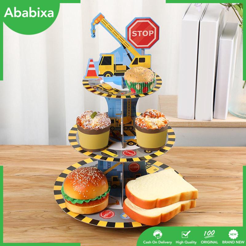 [Ababixa] Giá Đỡ Trưng Bày Bánh Cupcake / Món Tráng Miệng 3 Tầng Hình Tròn Bằng Giấy Dành Cho Lễ Tạ Ơn Tại Nhà