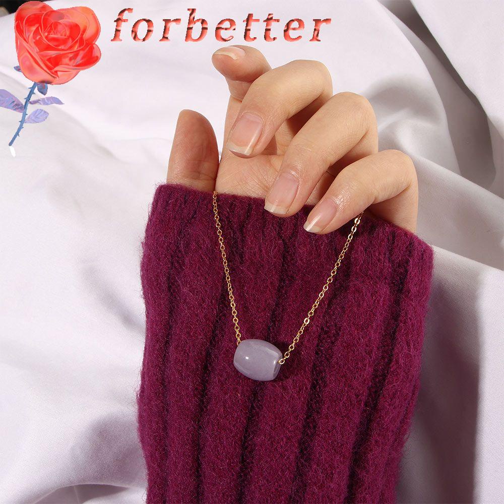 Vòng cổ Màu Tím Thanh Lịch Cho Nữ|Phụ Kiện Trang Sức Ngọc Bích Xinh Xắn Cho Bé Gái