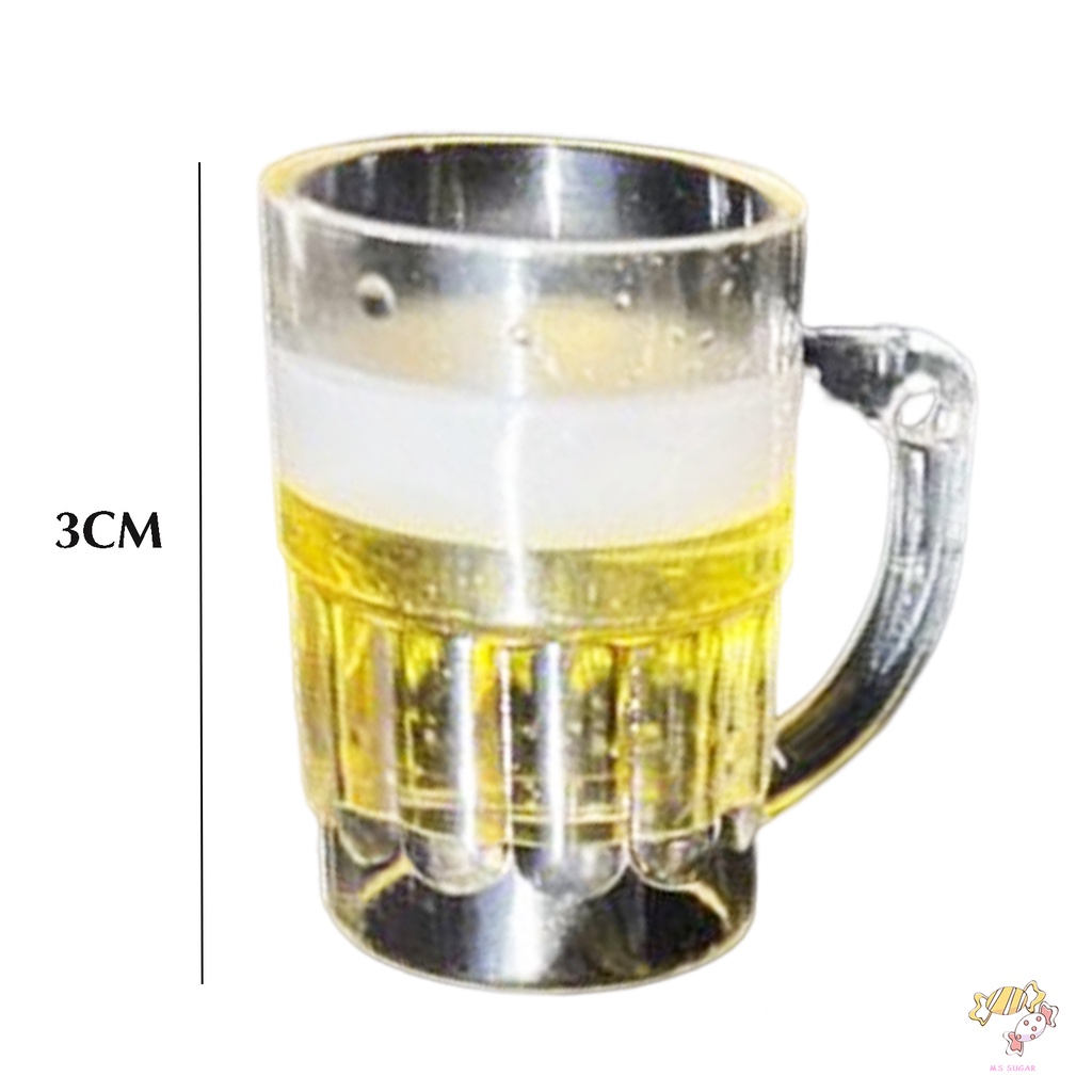 YADORNOS Kẹp Tóc Hình Ly Bia Bằng Nhựa Resin Bền Vui Nhộn DIY