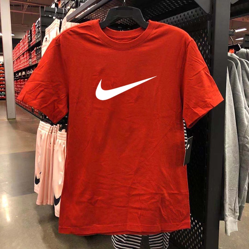 Áo Thun Nike 100% Chính Hãng Tay Ngắn Dáng Rộng In Logo Đơn Giản Trẻ Trung