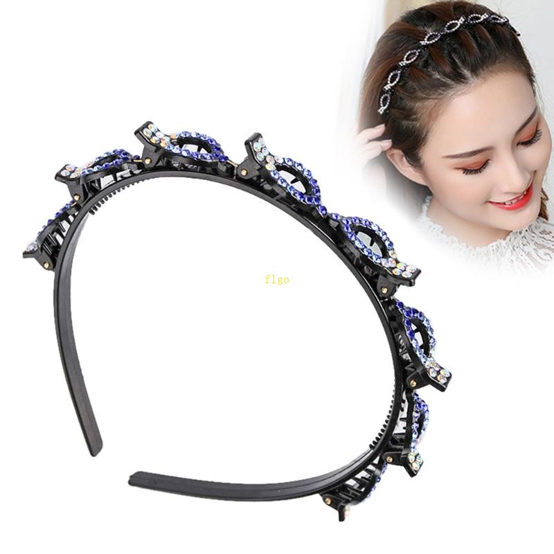 Cài Tóc Dạng Xoắn Hai Lớp Đính Đá Thời Trang