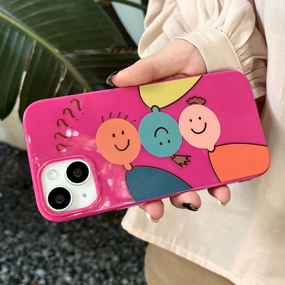 Ốp Điện Thoại TPU Mềm Siêu Mỏng Họa Tiết Mặt Cười Màu Sắc Vui Nhộn Cho IPhone 11 14 13 12 Pro Max XS XR 7 8 Plus