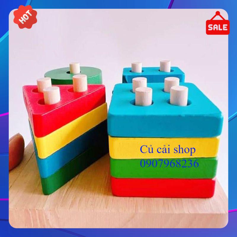 COMBO 6 MÓN - Đồ Chơi Gỗ Phát Triển Trí Tuệ Cho Bé.