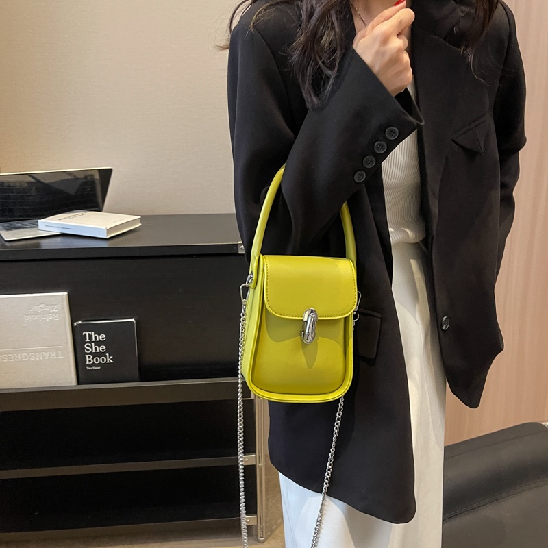 Túi Xách mini Phối Dây Xích Đeo Vai Kiểu Pháp Thời Trang Cao Cấp Cho Nữ