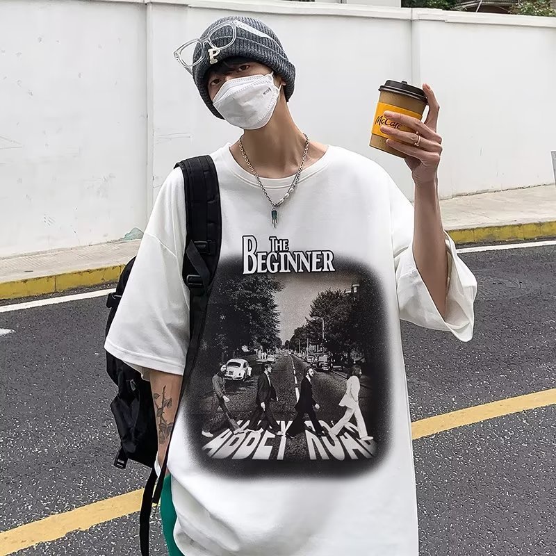 Áo thun Unisex tay lỡ size lớn hip-hop chất cotton dày dặn thoáng mát