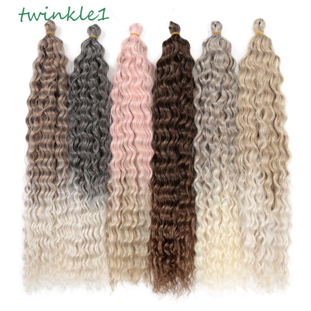 Bím Tóc Giả Xoăn Màu Đen Phong Cách Brazil Tự Nhiên Kháng Nhiệt