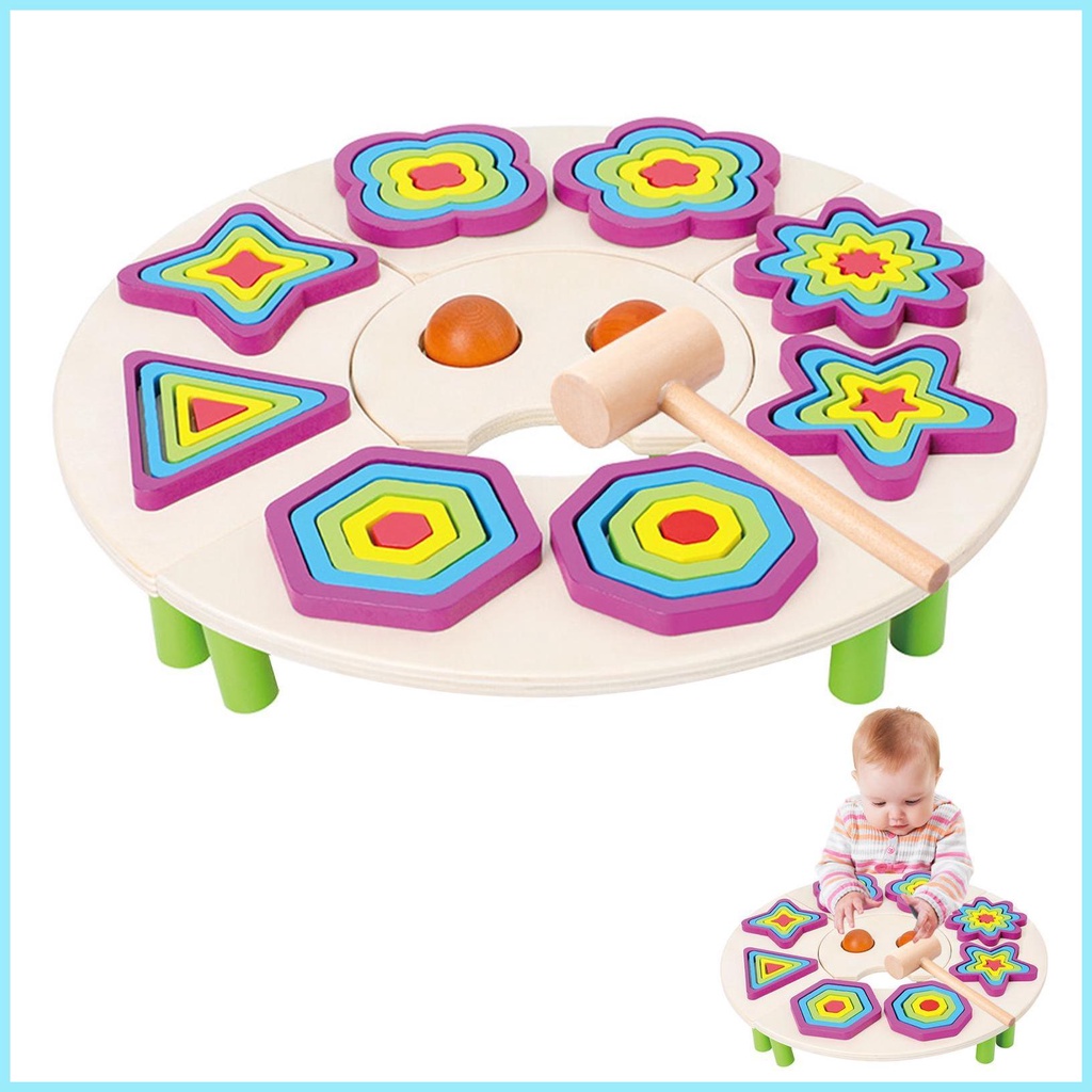 Đồ Chơi Xếp Hình Cảm Giác Montessori Với Núm Vặn Hình Dạng Và Hình Dạng Nhiều Màu Sắc Giáo Dục Sớm Cho Trẻ Mẫu Giáo