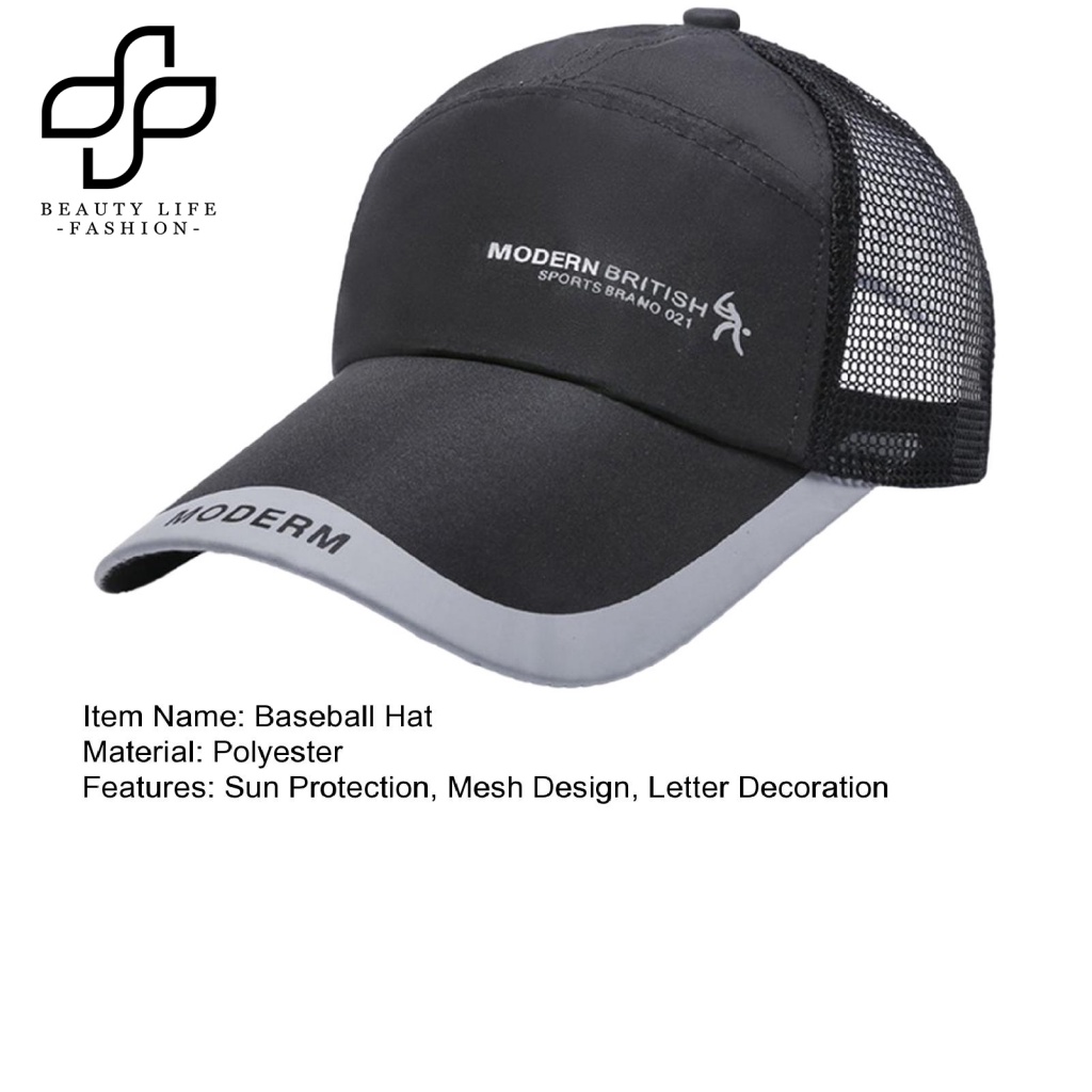 Mũ Lưỡi Trai Phối Lưới Thêu Chữ Beautylife Thời Trang