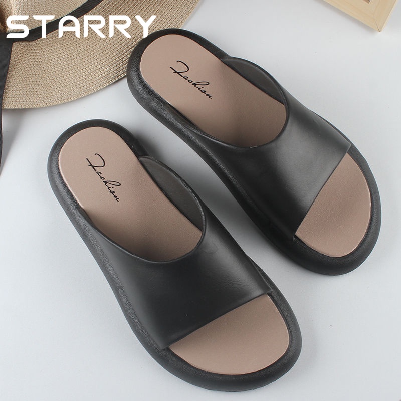 STARRY sandal nữ dép quai hậu nữ dép nữ đế cao dép bánh mì 2023NEW 060518