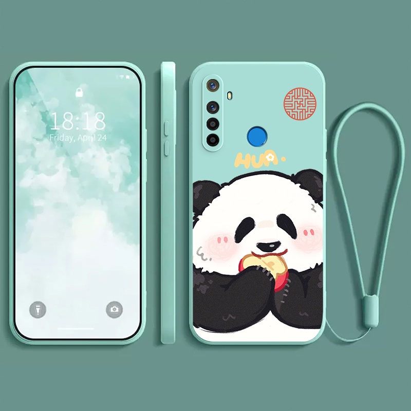 Ốp lưng realme 5 realme5i realme C3 realme 6i realme 5 PRO Ốp điện thoại dẻo Gấu trúc mắn