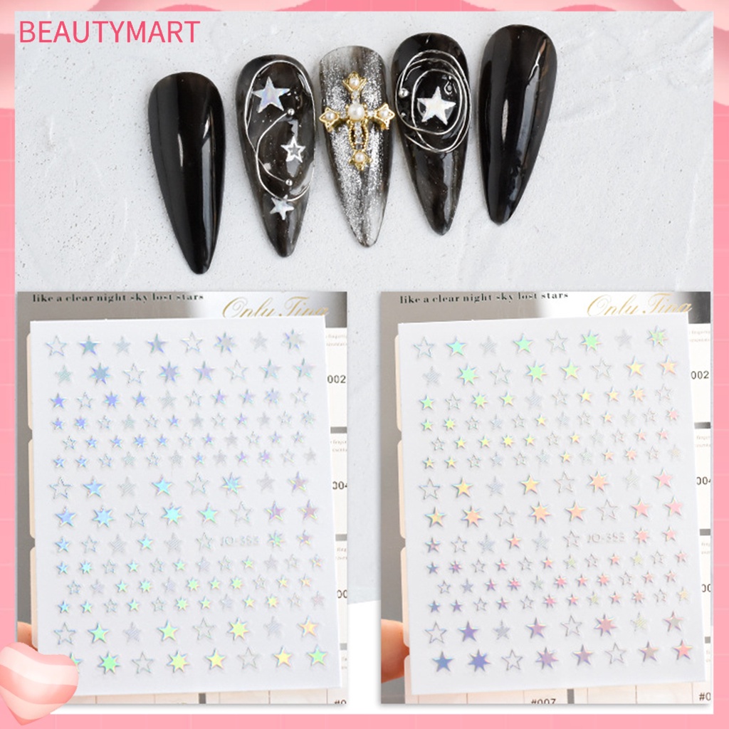 Miếng Dán Trang Trí Móng Tay 2D Tự Dính Hình Hoa / Ngôi Sao / Trái Tim Xinh Xắn