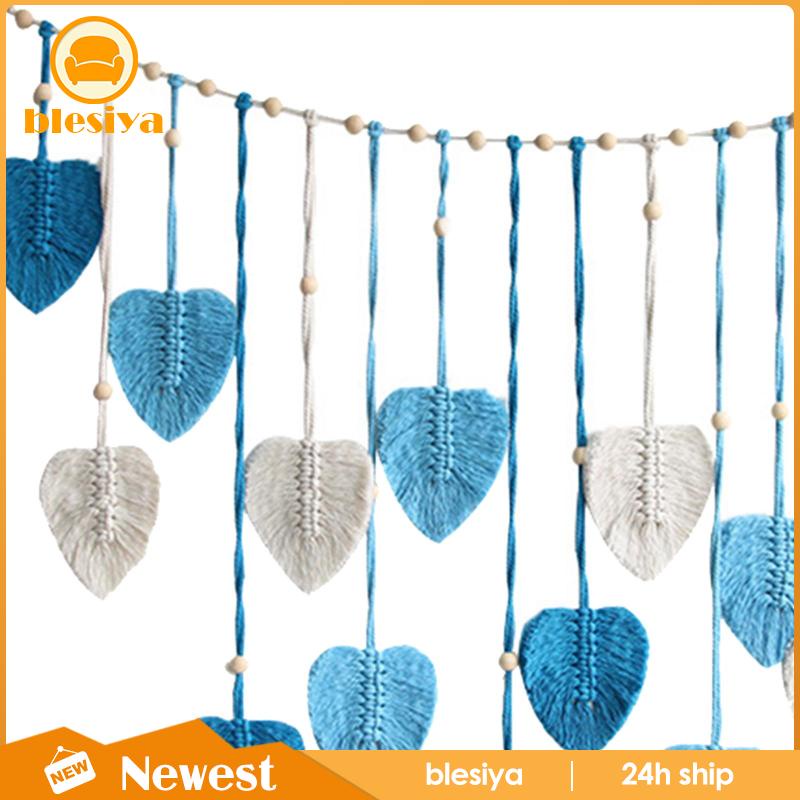 [Blesiya] Macrame Đan Lá Treo Tường Trang Trí Nhà Cửa Hiện Đại