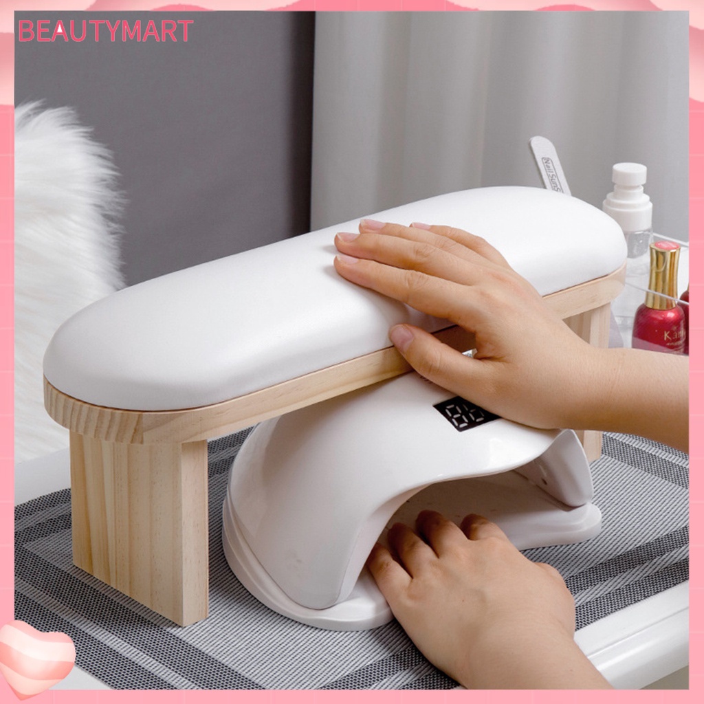 Gối Kê Tay Bằng Xốp Giả Da Mềm Mại Màu Trơn Hỗ Trợ Sơn Móng Tay Chuyên Dụng Cho Salon