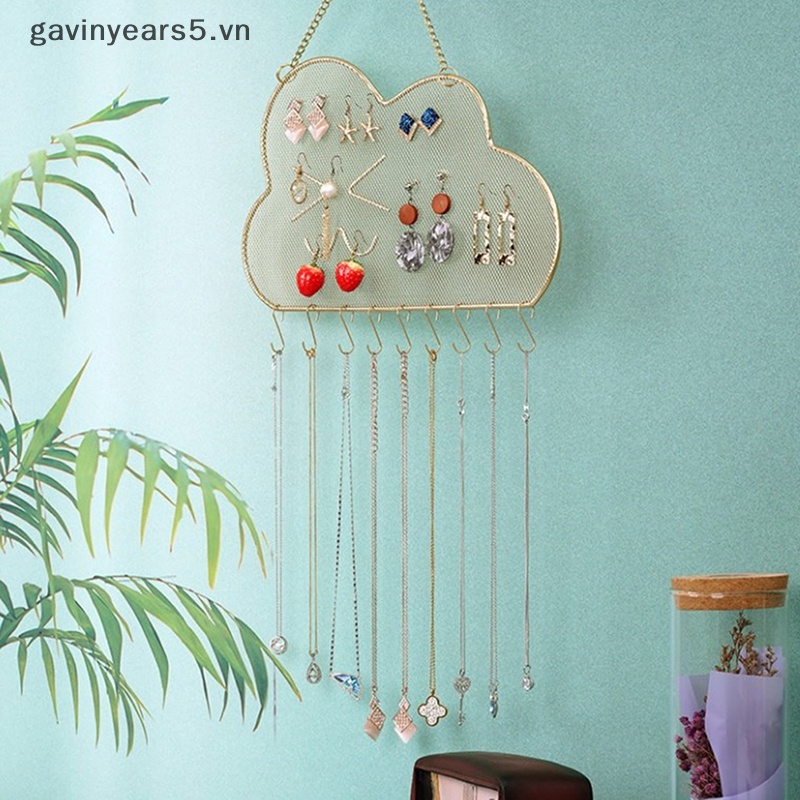 [Gavin] Móc Treo Bông Tai Đính Kim Cương Giả Trang Trí Tường Sắp Xếp Gọn Gàng