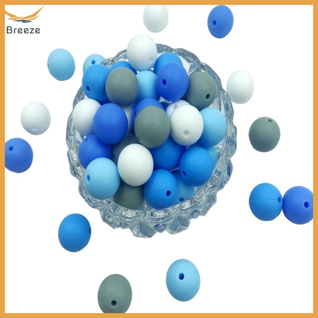 Set 150 Hạt Silicone Tròn 15mm Màu Kẹo Làm Trang Sức Diy