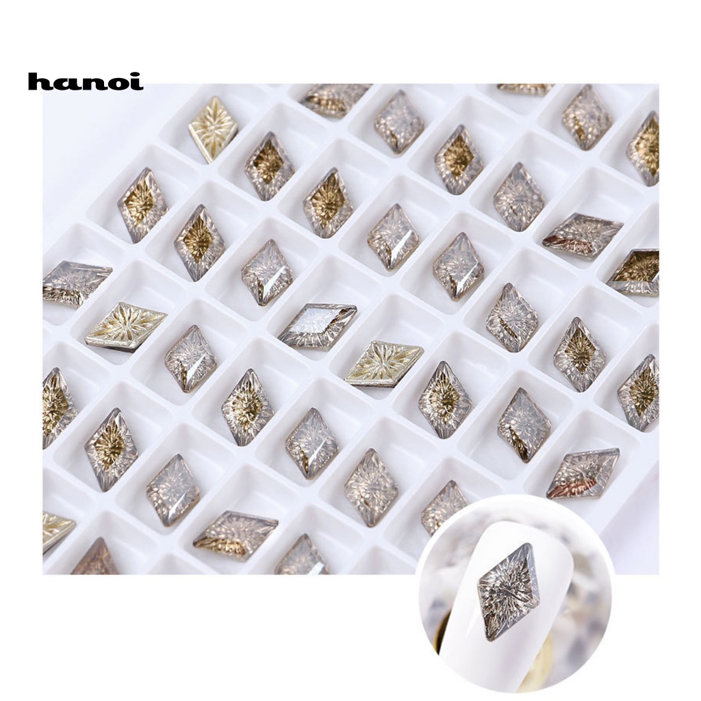 Hộp Phụ Kiện Trang Trí Móng Tay Trong Suốt Lấp Lánh