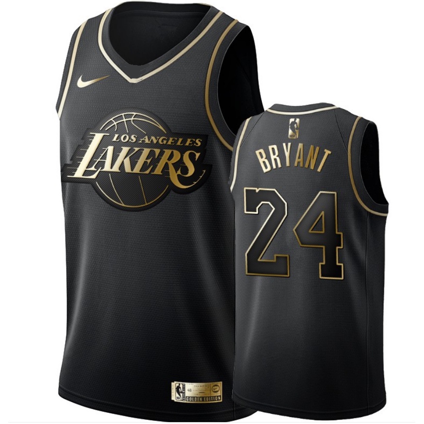 Áo Bóng Rổ Màu Đen Thêu Số 24 Kobe Bryant Los Angeles Lakers 2023 Thời Trang Mới Cho Nam
